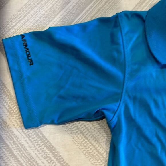 Under Armour Turquoise Short-sleeve Collared Shirt - Picture 3 of 7